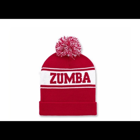 Last One NWT Zumba Fitness Holiday Beanie Pom Pom Hat - Picture 1 of 3